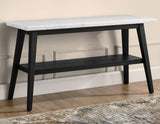 Vida Marble Top 3-Piece Table Set, Black Finish from Steve Silver - Luna Furniture