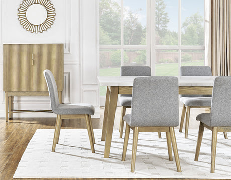 Vida Marble Top WIne Cabinet, Blonde Finish from Steve Silver - Luna Furniture