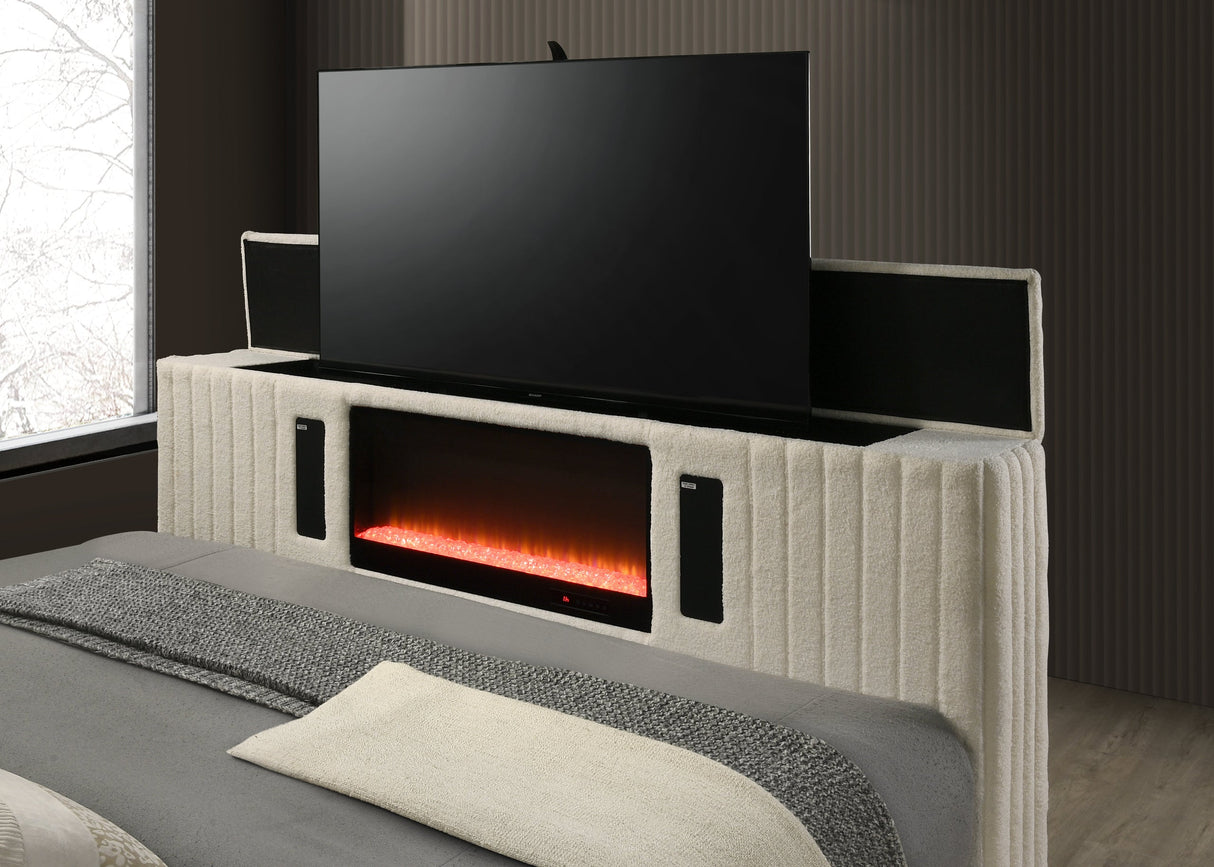 Villa White King Platform Bed from Happy Homes - Luna Furniture