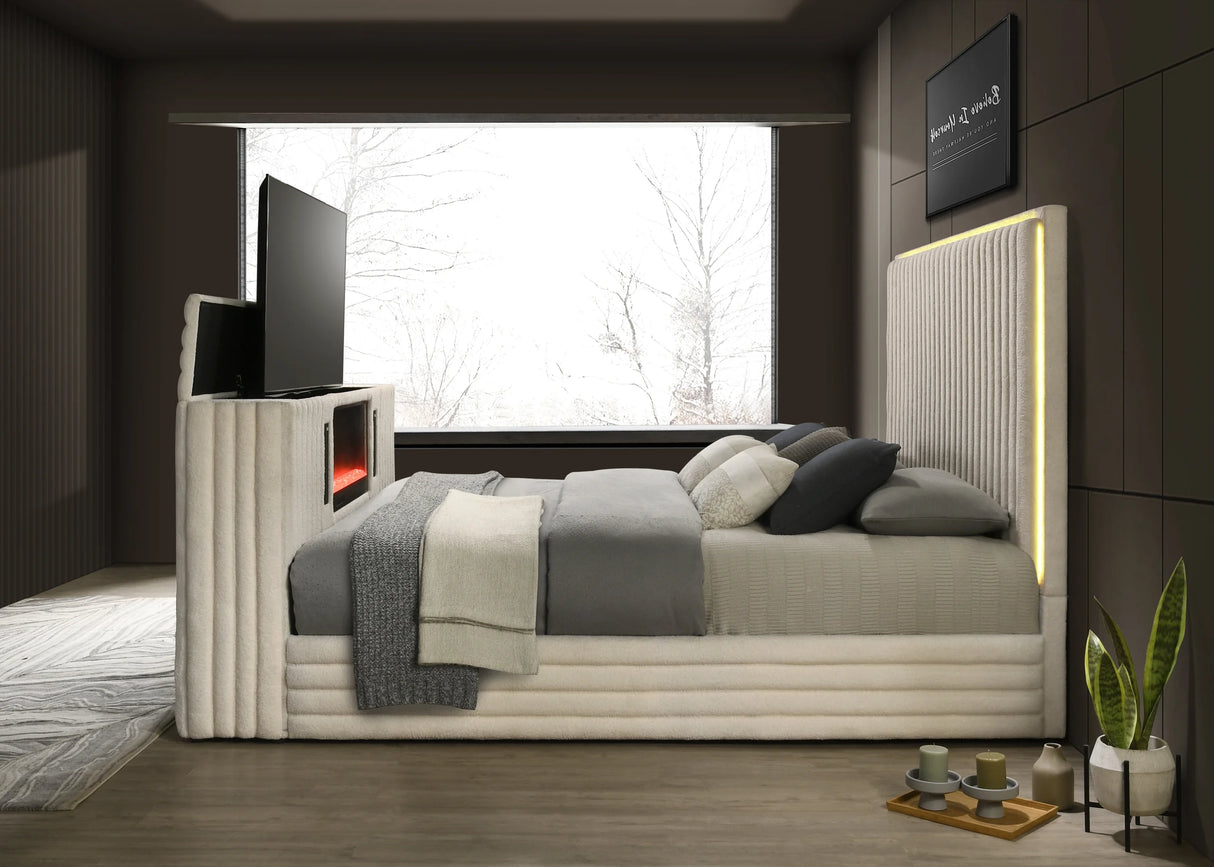 Villa White Queen Platform Bed from Happy Homes - Luna Furniture