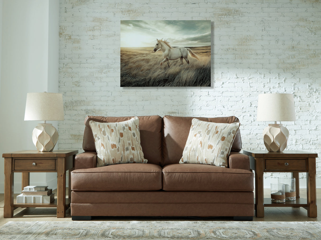VillaCourt Caramel Loveseat from Ashley - Luna Furniture