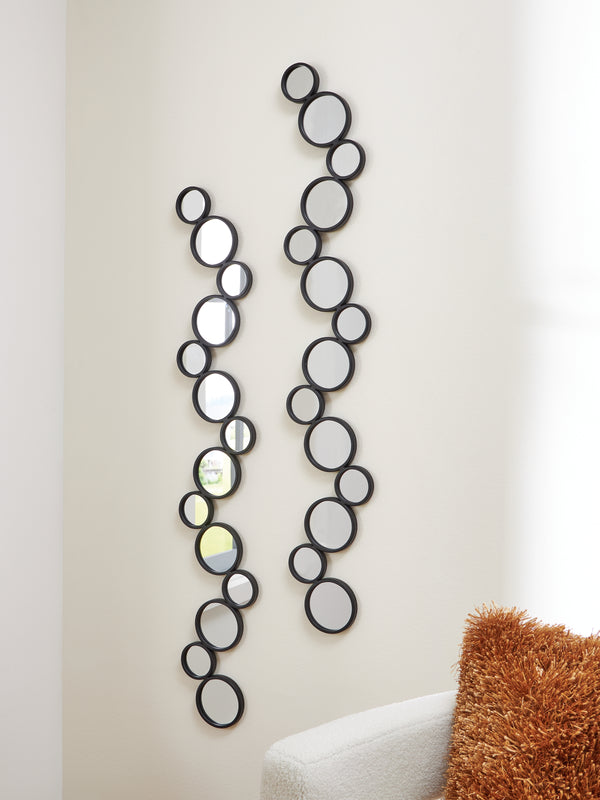 Vinler Black Accent Mirror Set (Set of 2)