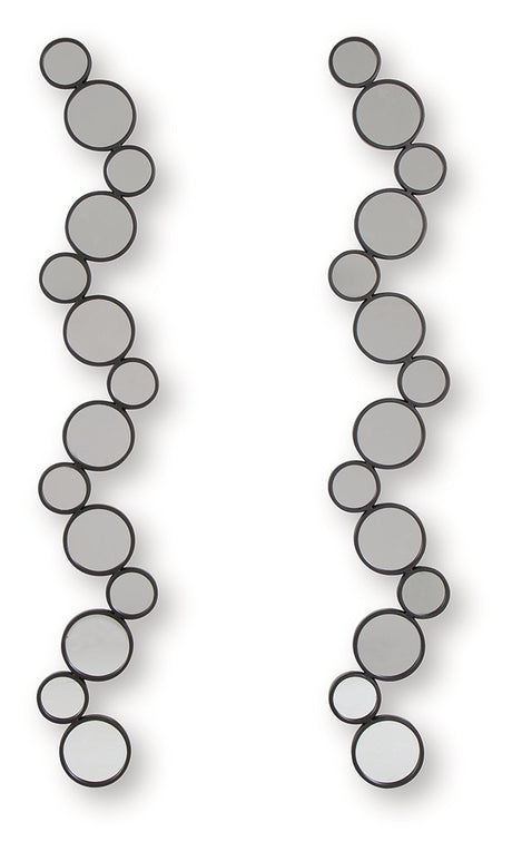 Vinler Black Accent Mirror Set (Set of 2) from Ashley - Luna Furniture