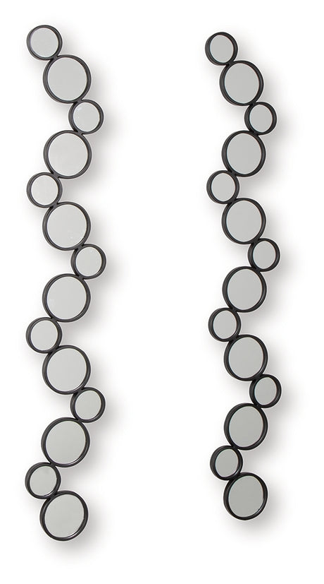 Vinler Black Accent Mirror Set (Set of 2) from Ashley - Luna Furniture