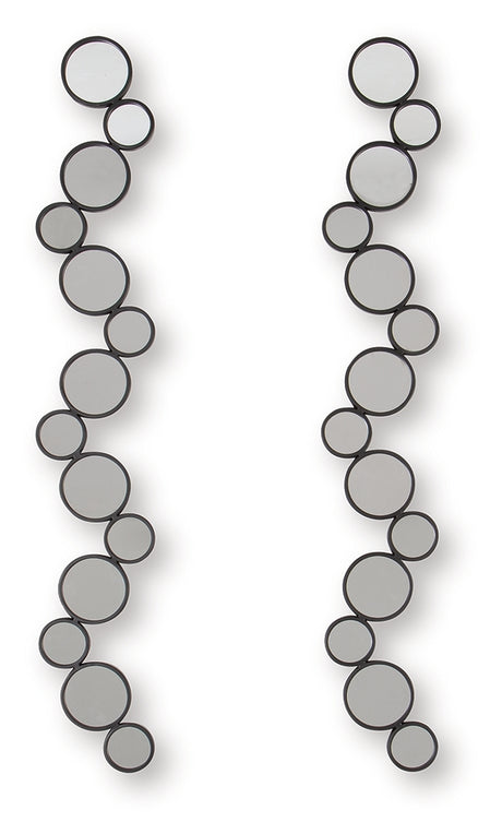 Vinler Black Accent Mirror Set (Set of 2) from Ashley - Luna Furniture
