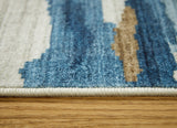 Vinlett Cream/Blue/Brown Washable Medium Rug from Ashley Furniture - Luna Furniture