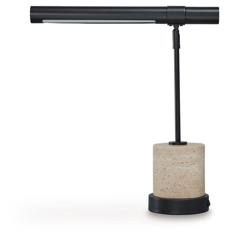 Vinmour Brown/Beige Desk Lamp from Ashley - Luna Furniture