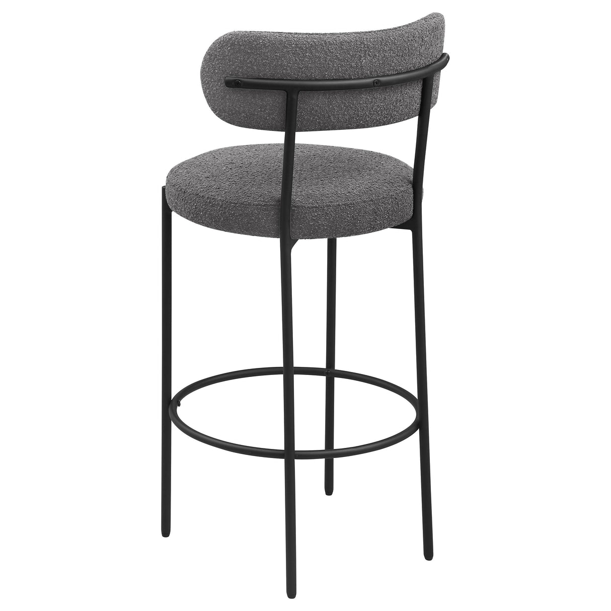 Viola Black Boucle Upholstered Bar Stool, Set of 2 from Coaster - Luna Furniture