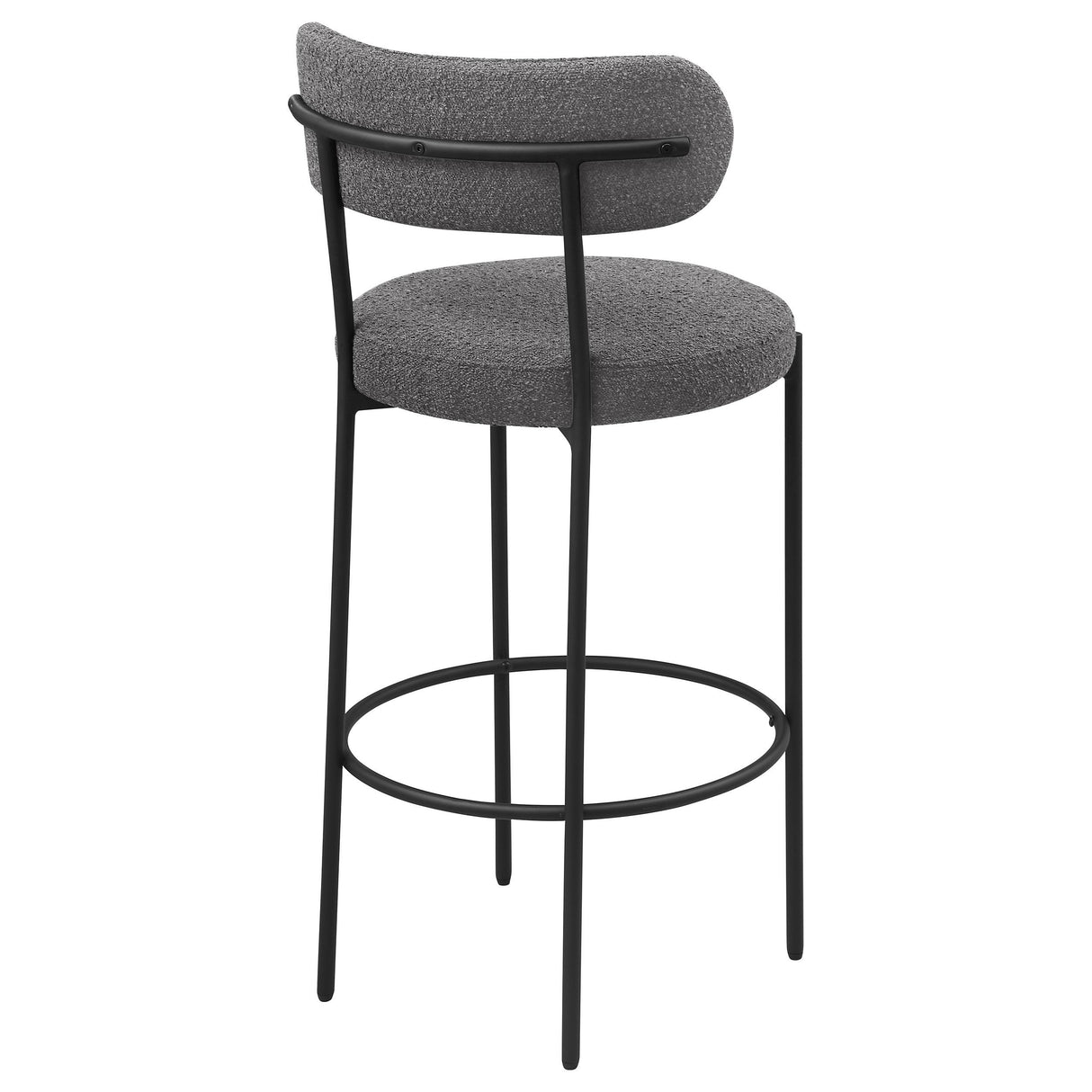 Viola Black Boucle Upholstered Bar Stool, Set of 2 from Coaster - Luna Furniture