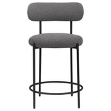 Viola Black Boucle Upholstered Counter Stool, Set of 2 from Coaster - Luna Furniture