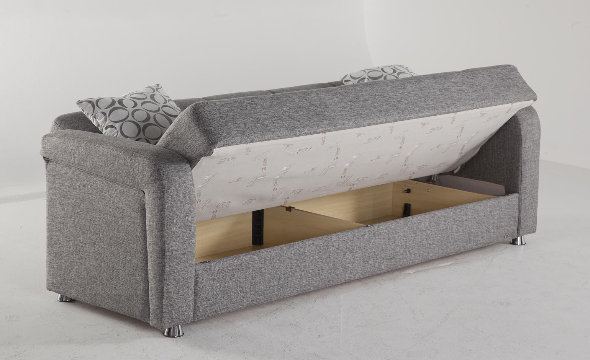 Vision Diego Gray 3-Seat Sleeper Sofa – Luna Furniture