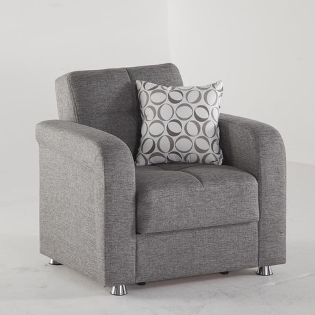 Vision Diego Gray Armchair from Bellona - Luna Furniture