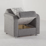 Vision Diego Gray Armchair from Bellona - Luna Furniture