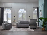 Vision Koopsi Gray Armchair from Bellona - Luna Furniture