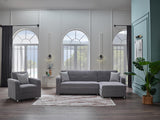 Vision Koopsi Gray Armchair from Bellona - Luna Furniture