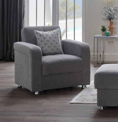 Vision Koopsi Gray Armchair from Bellona - Luna Furniture