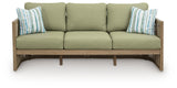Vision Lane Beige/Green Outdoor Sofa with Cushion from Ashley Furniture - Luna Furniture