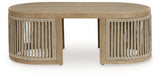 Vision Lane Beige Outdoor Coffee Table from Ashley Furniture - Luna Furniture