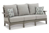Visola Gray Outdoor Sofa, 2 Lounge Chairs and Coffee Table from Ashley - Luna Furniture