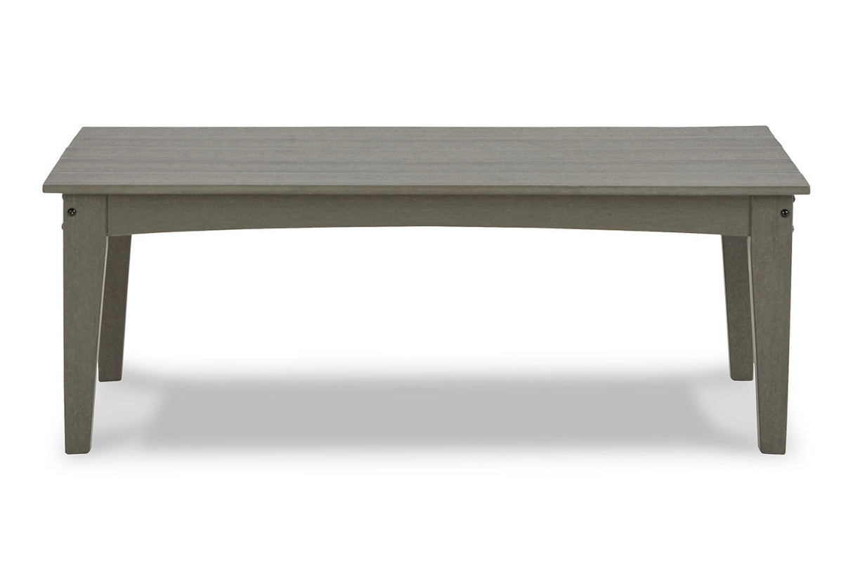 Visola Gray Outdoor Sofa, 2 Lounge Chairs and Coffee Table from Ashley - Luna Furniture