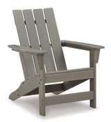 Visola Outdoor Adirondack Chair and End Table in Gray from Ashley - Luna Furniture
