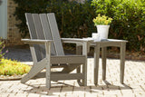 Visola Outdoor Adirondack Chair and End Table in Gray from Ashley - Luna Furniture