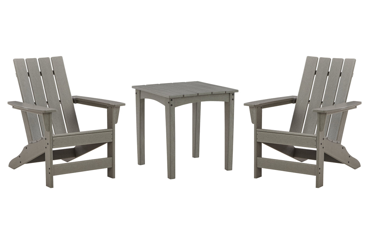 Visola Outdoor Chair with End Table in Gray from Ashley - Luna Furniture