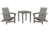 Visola Outdoor Chair with End Table in Gray from Ashley - Luna Furniture