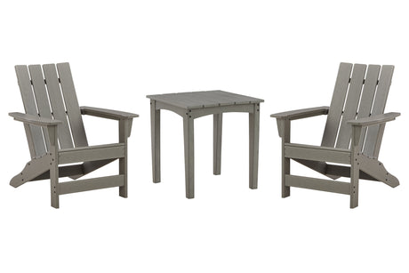 Visola Outdoor Chair with End Table in Gray from Ashley - Luna Furniture
