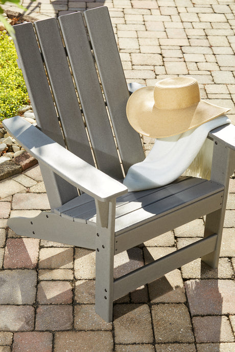 Visola Outdoor Chair with End Table in Gray from Ashley - Luna Furniture