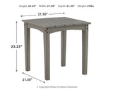 Visola Outdoor Coffee Table with 2 End Tables in Gray from Ashley Furniture - Luna Furniture
