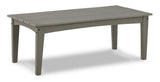 Visola Outdoor Sofa and 2 Lounge Chairs with Coffee Table and 2 End Tables in Gray from Ashley Furniture - Luna Furniture