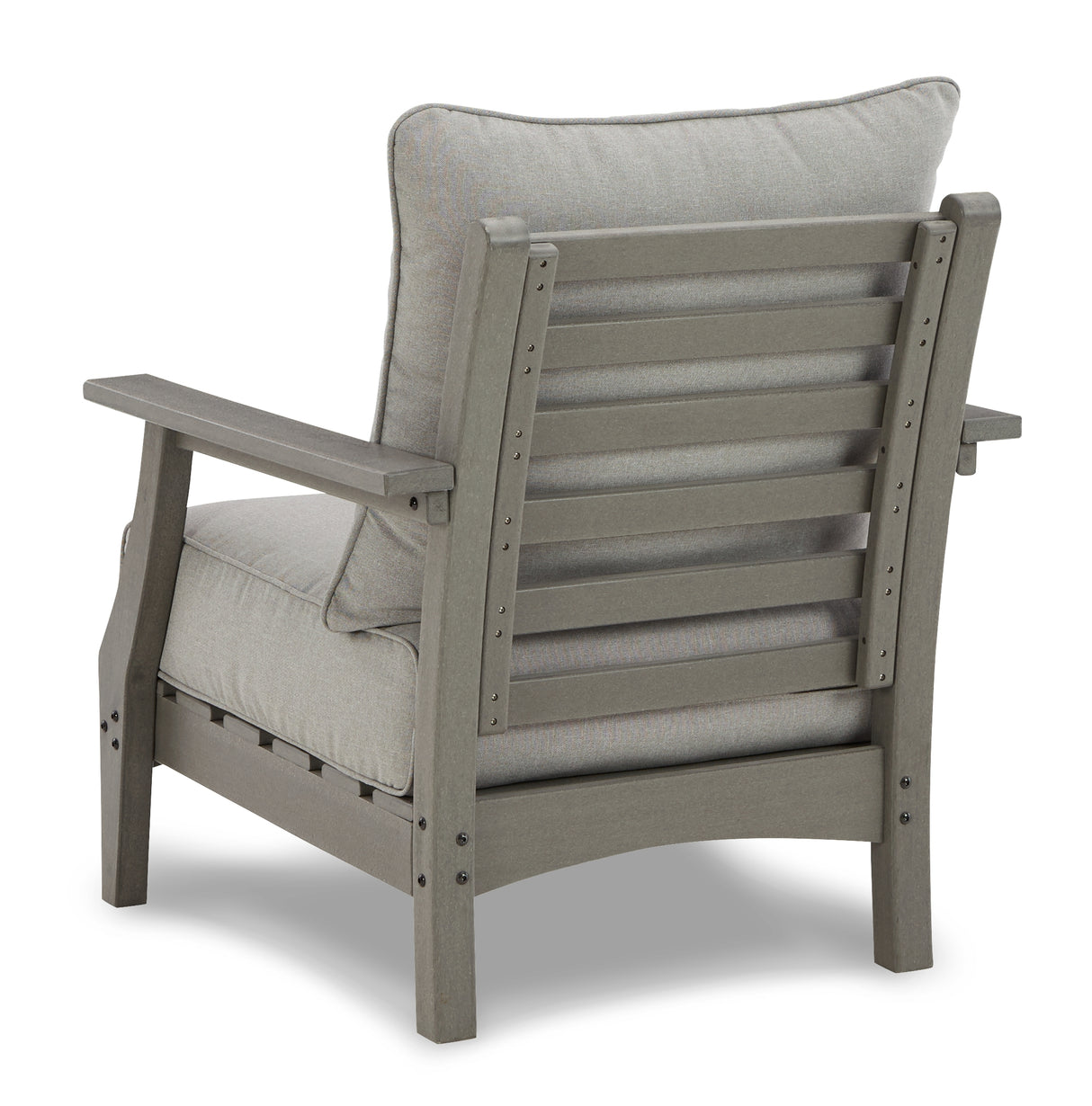 Visola Outdoor Sofa and Loveseat with 2 Lounge Chairs and End Table in Gray from Ashley Furniture - Luna Furniture