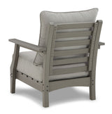 Visola Outdoor Sofa and Loveseat with 2 Lounge Chairs and End Table in Gray from Ashley Furniture - Luna Furniture