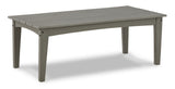 Visola Outdoor Sofa and Loveseat with Coffee Table in Gray from Ashley - Luna Furniture