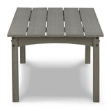 Visola Outdoor Sofa and Loveseat with Coffee Table in Gray from Ashley - Luna Furniture