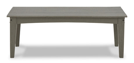 Visola Outdoor Sofa with Coffee Table in Gray from Ashley - Luna Furniture