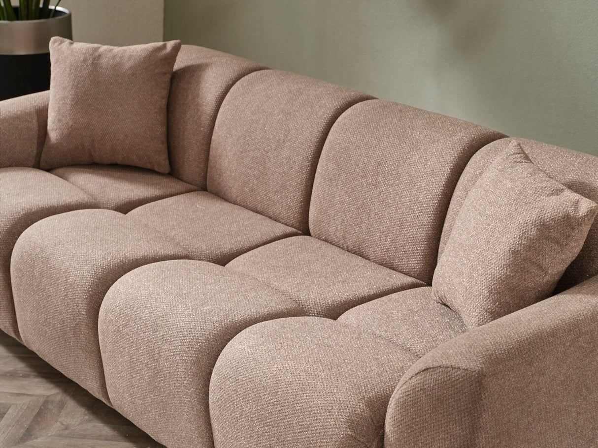 Vizyon Stationary Sofa in Brown from Furnia - Luna Furniture
