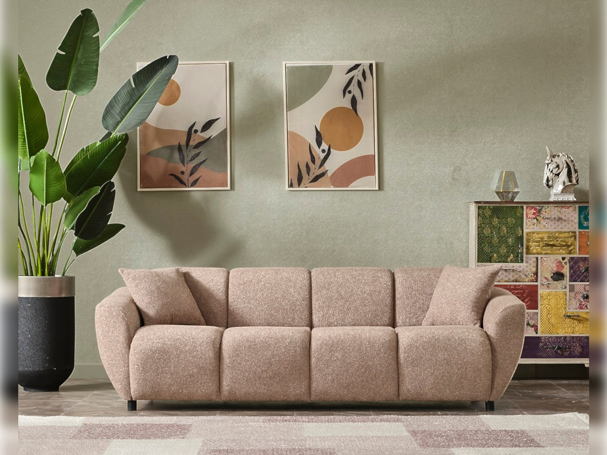 Vizyon 3-pieces (Sofa & Loveseat & Chair) Livingroom Set in Brown from Furnia - Luna Furniture