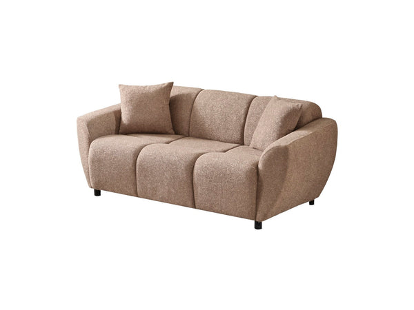 Vizyon Stationary Loveseat in Brown