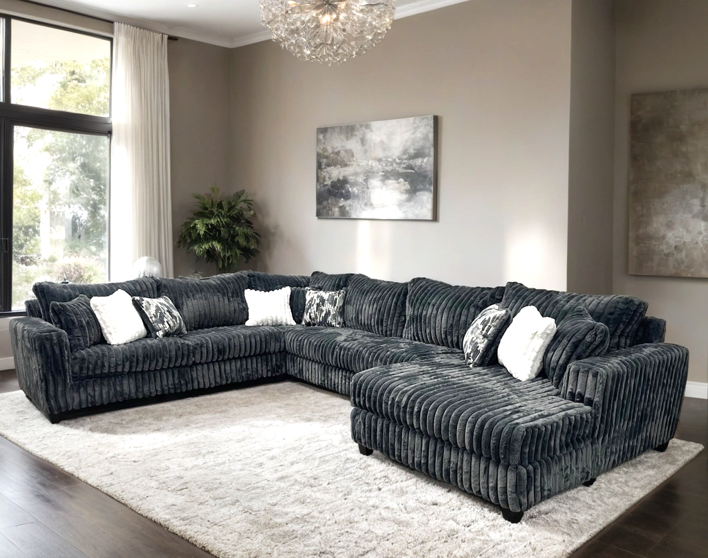 Volna Charcoal Sectional from Happy Homes - Luna Furniture