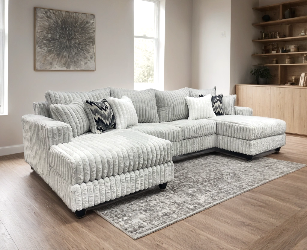 Volna Gray Double Chaise Sectional from Happy Homes - Luna Furniture