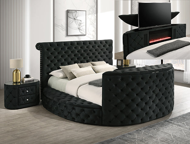 Voltare Black Nightstand from Crown Mark - Luna Furniture
