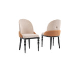 Voyance Cream/Black Dining Room Set (Dining Table & 6 Dining Chair) from Furnia - Luna Furniture