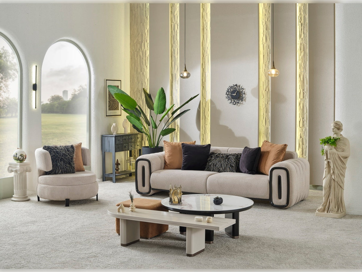 Voyance Chair in Beige from Furnia - Luna Furniture