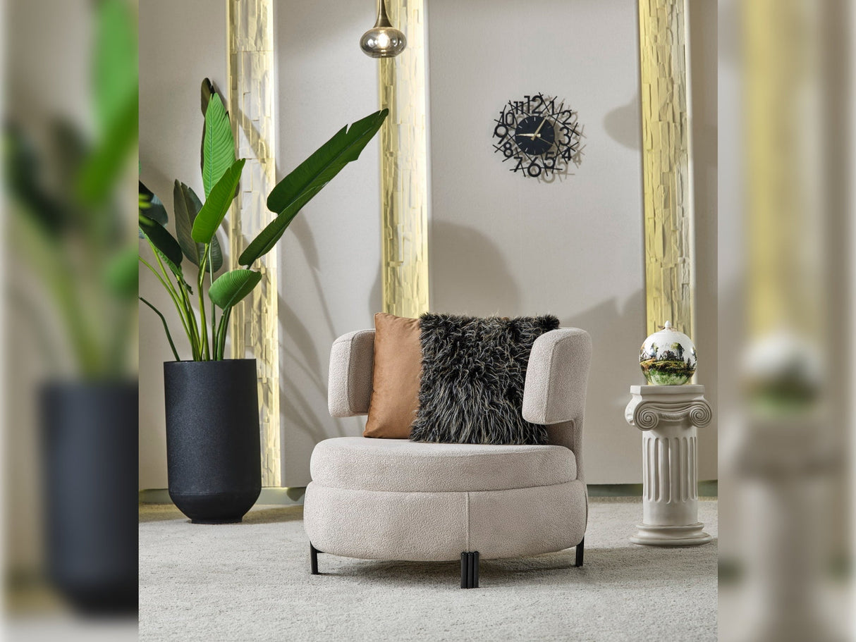 Voyance Chair in Beige from Furnia - Luna Furniture