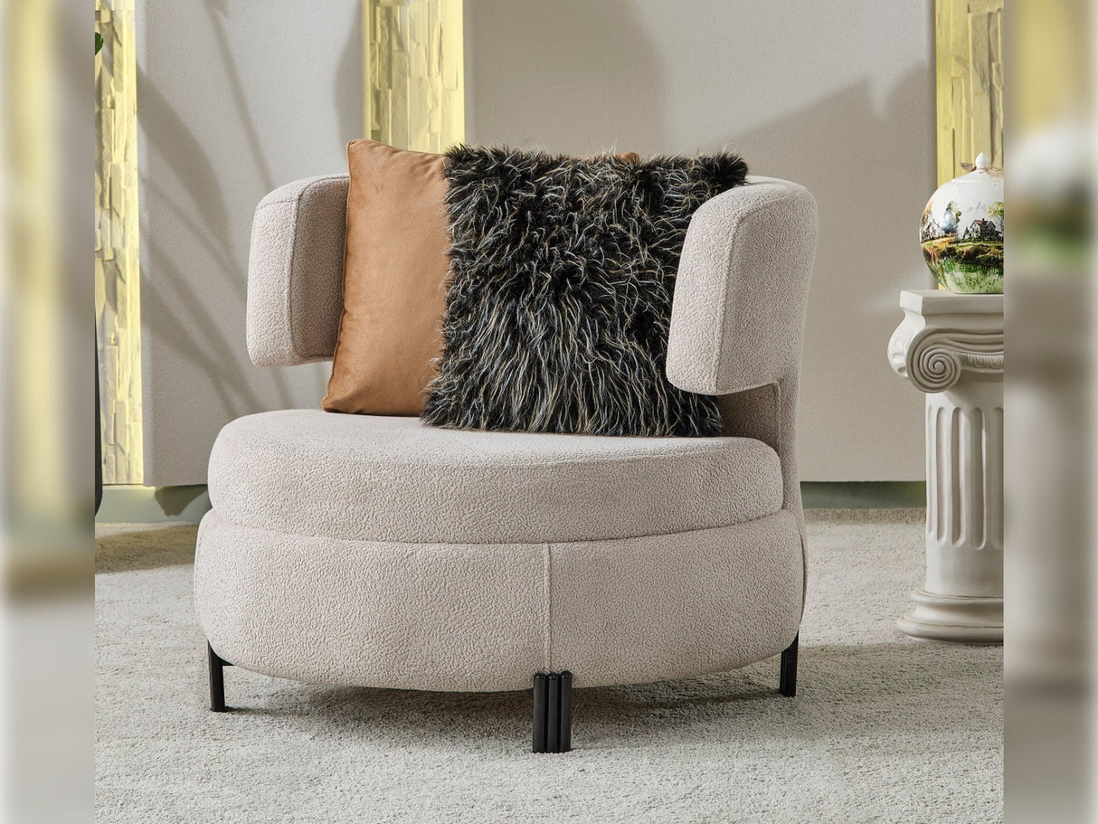 Voyance Chair in Beige from Furnia - Luna Furniture