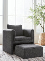 Vreni Charcoal/Black Accent Chair from Ashley - Luna Furniture