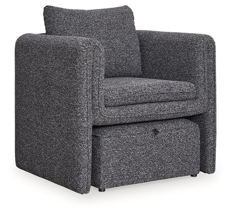 Vreni Charcoal/Black Accent Chair from Ashley - Luna Furniture