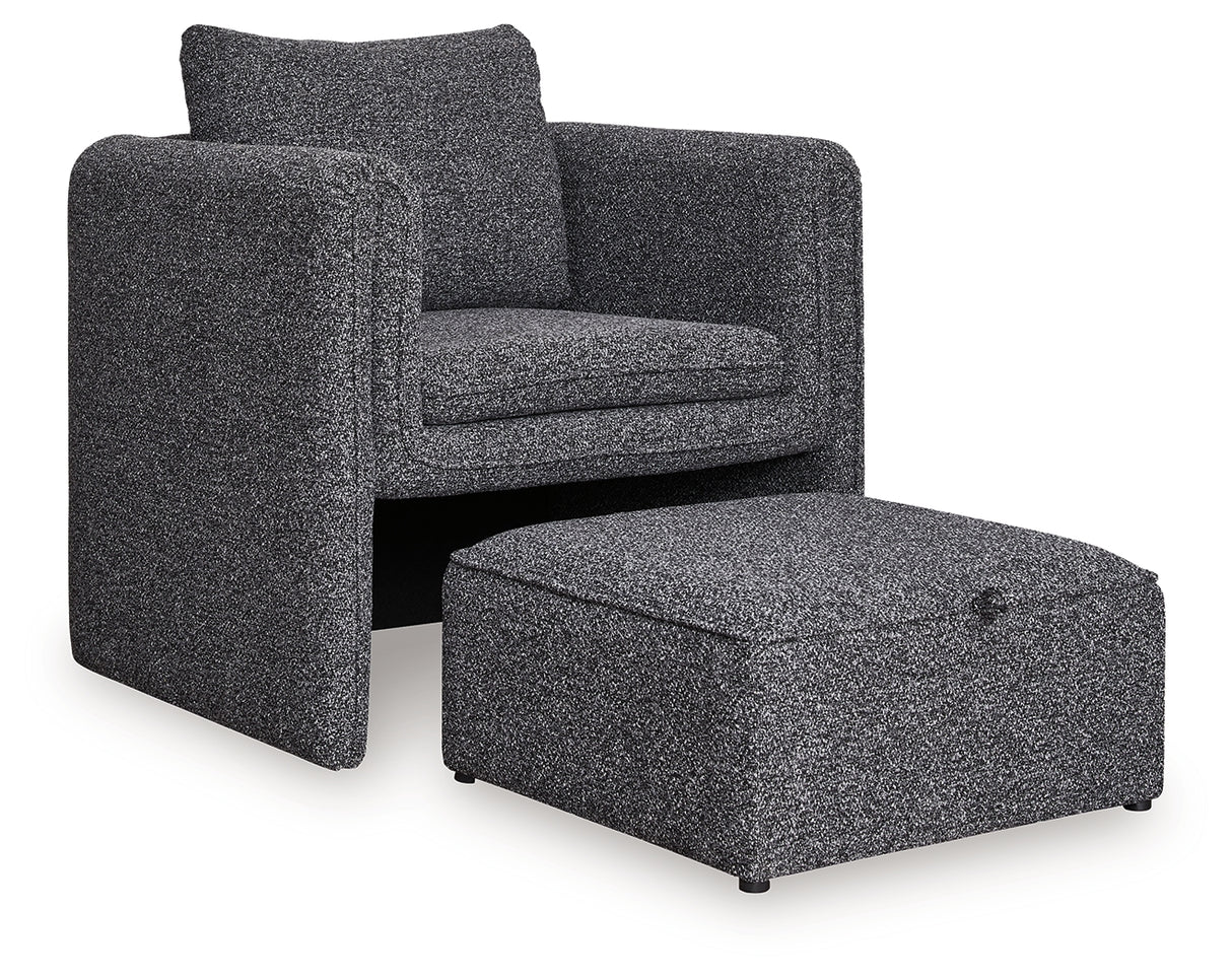 Vreni Charcoal/Black Accent Chair from Ashley - Luna Furniture